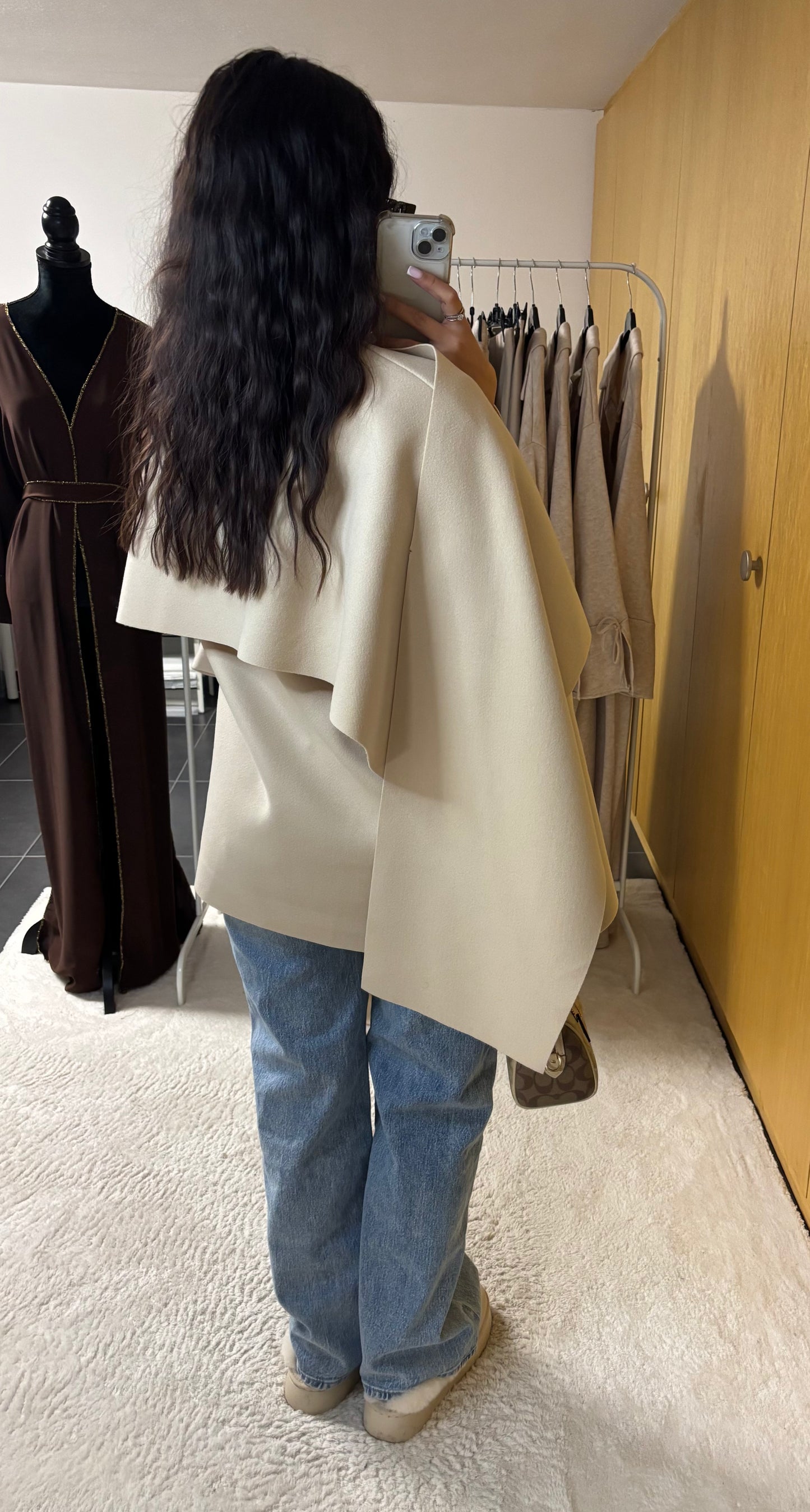 Veste cape beige